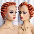 613 Blonde Pixie Cut Short Bob Loose Wave Human Hair Wigs Chocolate Brown Short Bob 13x4 Transparent Lace Front Wigs Preplucked