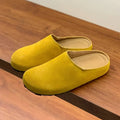 Zuecos De Mujer Suede Mule Shoes Women's Single Shoes 2026 Spring Autumn Baotou Half Slippers Outdoor Pull on Clog Mules Femme