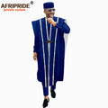 African Men Clothing Agbada Robe Dashiki Shirts Ankara Pants Tribal Hat Wedding Evening Outfits 4 Pieces - View 10 | SAMAG