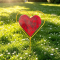Garden Decors for Outside,Metal Love Heart Decorative Garden Stakes Yard Art Garden Decorations for Outdoor Pathway 37JD