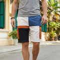 Men's Cargo Shorts Fashion Color-block Bottoms Spring | SAMAG