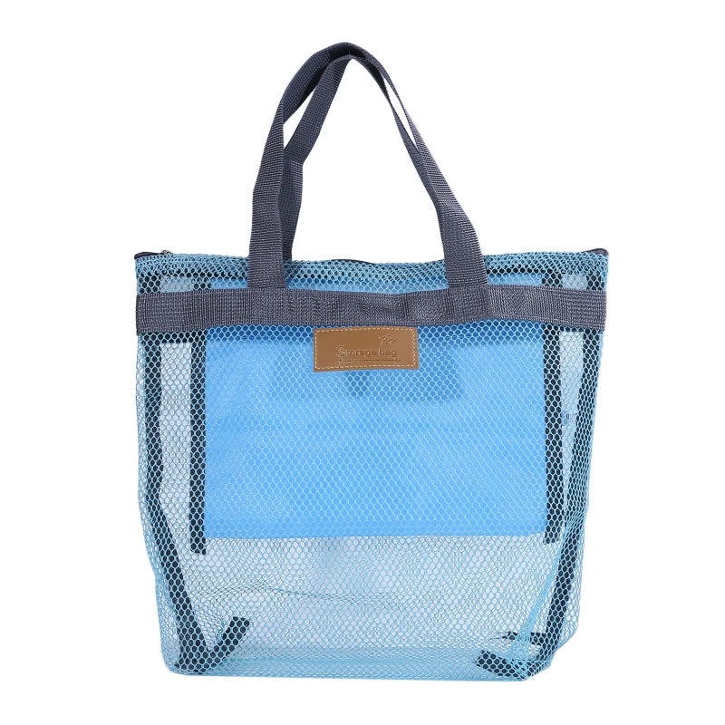 Travel Beach Bags Large Capacity Storage Bag Women Portable Outdoor Toiletries Swimming Mesh Storage Cases Travels Organizer Kit