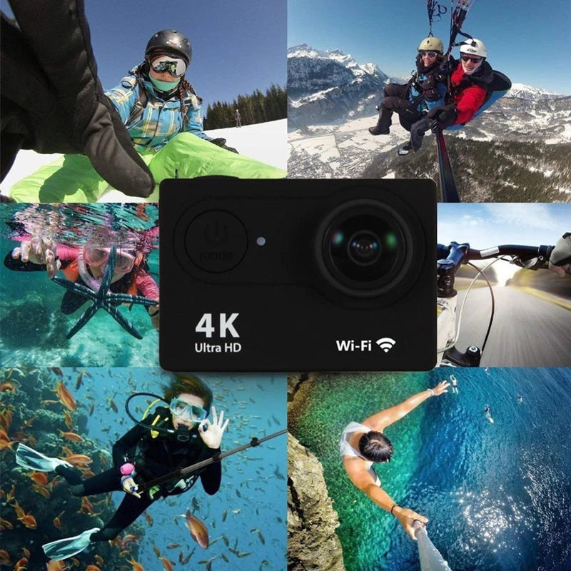 Ultra HD 4K Original Action Camera 1080P/30FPS WiFi 170D Diving Underwater Waterproof Helmet Vedio Remote Control Mini Sport Cam