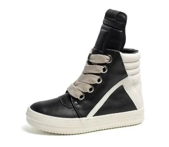High-top Long Boots, Men's Autumn and Winter Shoes, High Street Niche Retro Motorcycle Versatile Sports Casual Sneakers