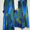 Design retro positioning printed long cardigan+vest three piece set for spring women's clothing+loose pants skirt fashion set