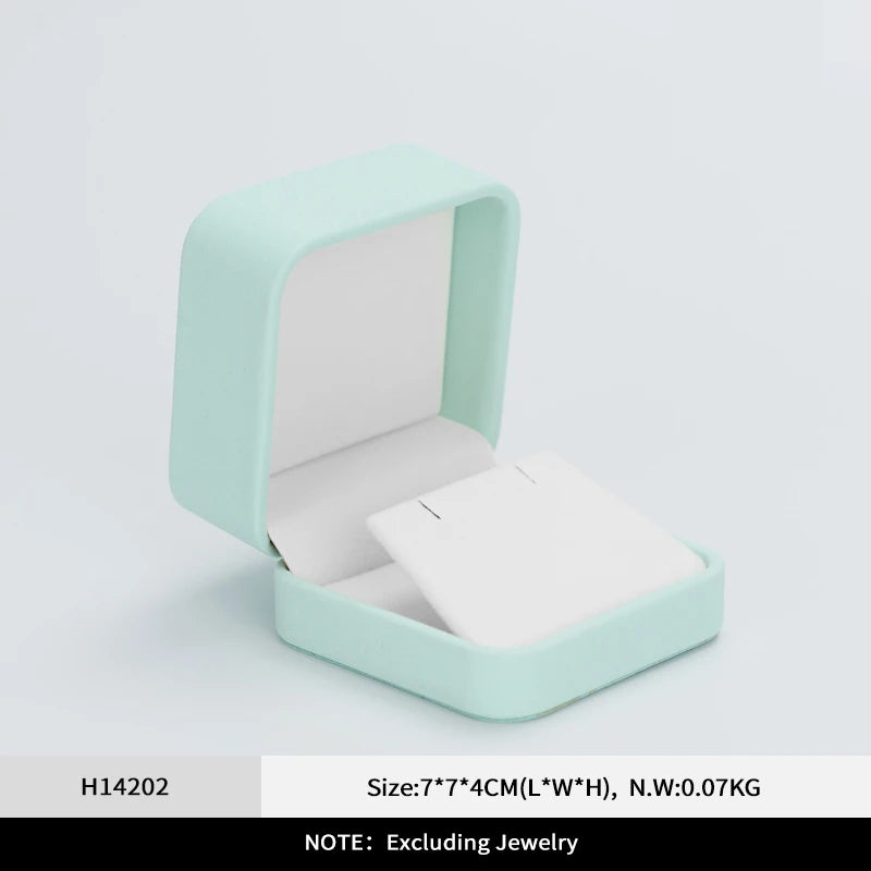 Oirlv Green Leather Jewelry Organizer Wedding Ring Box Pendant Bracelet Necklace Storage Case Gift Packaging Display Box