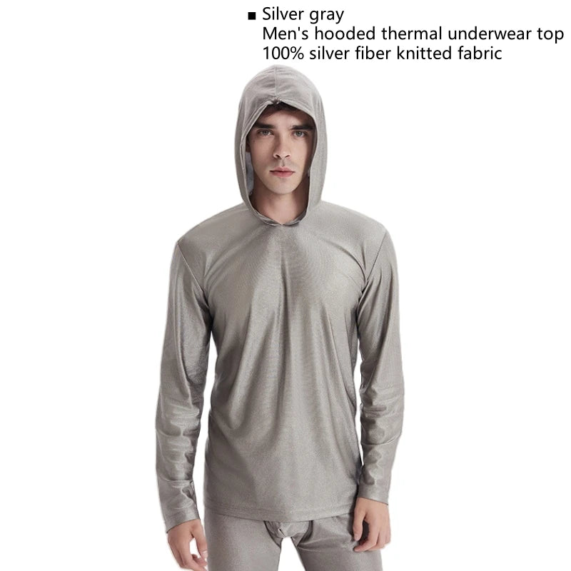 Anti-radiation 100% silver fiber knitted fabric women's long underwear Phone Electromagnetic radiation shielding men's underwear