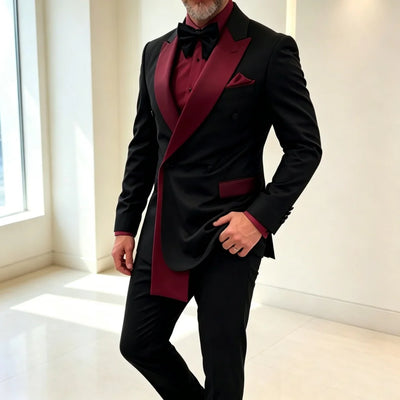 Mix Colors Double Breasted Custom Made Men Suit Set | SAMAG