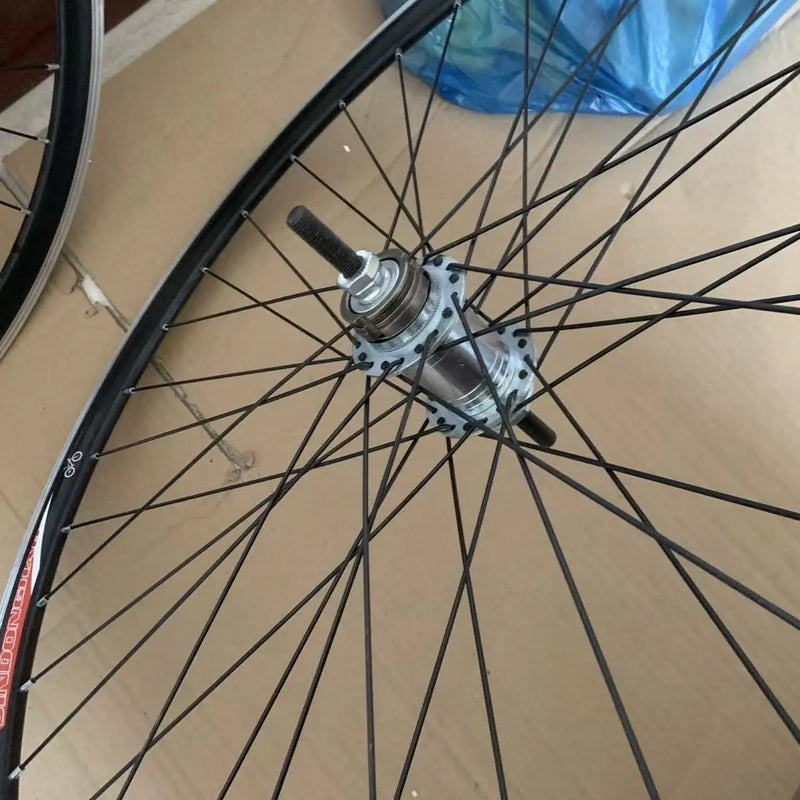 700c 700cc 28" Fixed Gear Wheelset, Double Wall Heavy Duty Alloy Rim, Coaster Brake Track Bike Wheels