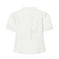 Women V Neck Puff Sleeve Cropped Blouse Button Slim - View 10 | SAMAG