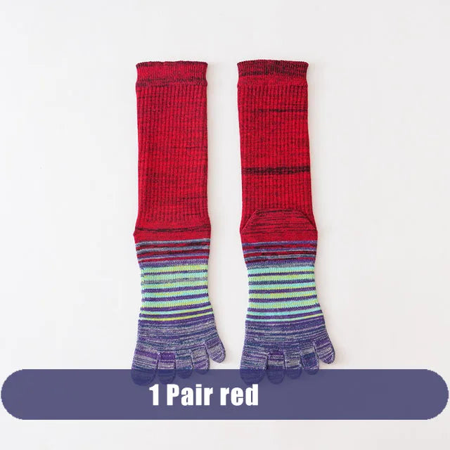 Pairs Man Toe Socks Long Plus Large Size Cotton Colorful | SAMAG