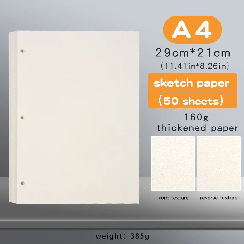 Transparent A4 Folder 3 Ring Binder with Buckle Closure Matte PP File Folder Document Organizer for School Office Stationery
