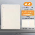 3Pcs Frosted Transparent A4 Loose Leaf Binder 3 Hole Punchless Snap Button File Folder Office School Document Storage Organizer