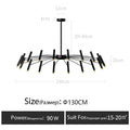 Black Chandelier Living room Foyer Hotel Large Chandelier Indoor Nordic Post Modern Loft Industiral Vintage Chandelier Lighting