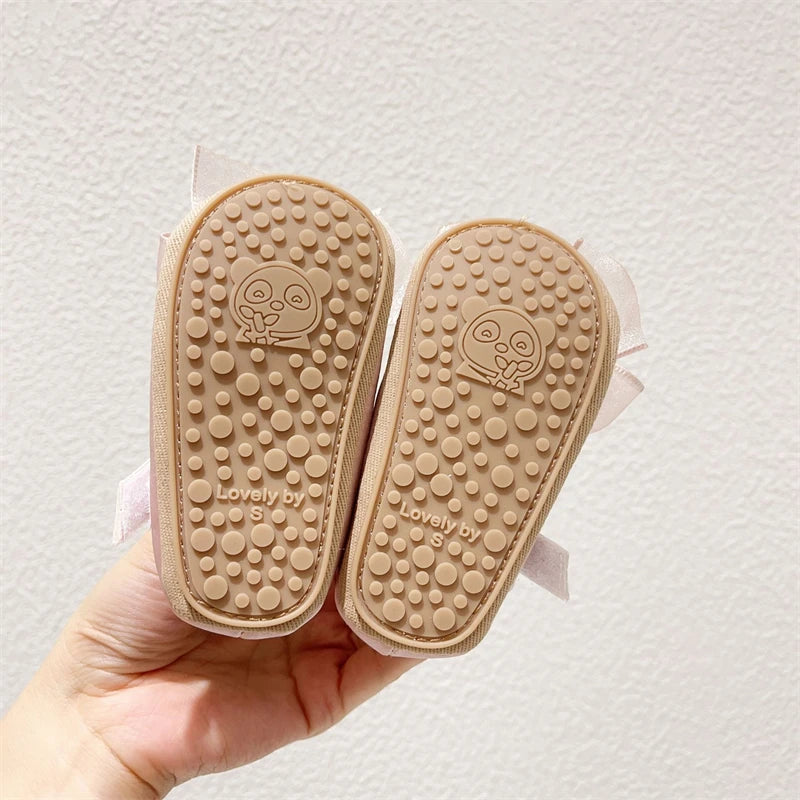 Spring Autumn Baby Girls Shoes Comfortable Infant Shoes Newborn Birthday Gift Soft Soled Toddler Kids Bow Princess Shoes