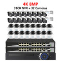 32CH 4K 8MP Security Camera System 5MP Audio Record IP Camera Indoor Outdoor Waterproof POE Home CCTV Video Surveillance Kit