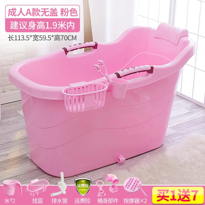 Extra Large Adult Bathtub Thickened Soaking Tub Portable Bath Tub for Adults Big Deep Bathtub Home Spa Bathing Tub