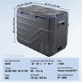 【Premium】Succebuy Car Refrigerator Dual Zone Port le Freezer Car Refrigerator Fridge Adjust le Range 12/24V DC and A Compressor