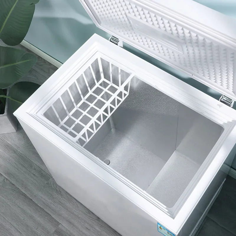 58L/72L Small Freezer, Energy Saving Chest Deep Freezer with 6 Level Adjustable Thermostat, Top Opening Compact Freezer