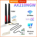 Wi - Fi 6E AX210NGW Wireless Card 5374Mbps BT5.3 Desktop Kit Antenna 802.11ax Tri - Band 2.4G/5Ghz/6G Than Wifi6 | SAMAG