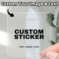 Custom Waterproof PVC Square Stickers 1/70/210 Pcs Personalized for Party Label Packaging