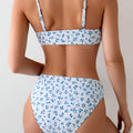 Bohemian Flower Print Bikini Set High Waist Two Piece | SAMAG