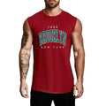 Muscleguys Sports Tank Top Men's Cotton Spring and Summer Thin Seamless Waistcoat Casual Sleeveless Wide Shoulder T-shirt