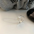 VENTFILLE 925 Sterling Silver Geometric Multilayer Round | SAMAG