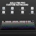 AULA F99PRO Wireless Gaming Keyboard Gasket Structure Compatible with 3/5 Pins Hot-swap Mechanical Keyboard with Media Knob