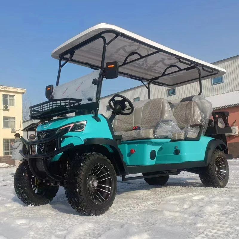 4 Wheel New Design Street Legal 4 Seater 72V Lithium Battery Golf Carts New Arrival Golf Carts 5KW AC Motor Electric Golf Carts