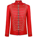 Men's Gold Embroidery Jacket Medieval Retro Blazers Gothic Steampunk Vintage Coat  Vest Hussar Military Drummer Parade Uniform