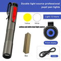 Rechargeable Medical Handy Pen Light Dual Light Source LED Flashlight Mini Pocket Doctor Oral Examination Penlight Clip Lamp