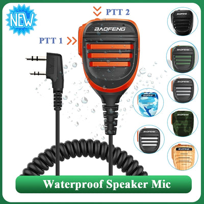 Baofeng Walkie Talkie Speaker Microphone Waterproof PTT | SAMAG