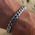 3 5 7mm Width New Trendy Cuban Chain Men Bracelet Classic Stainless Steel Chain Bracelet For Men Women Jewelry Party Gift