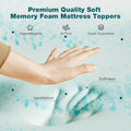 JHK 4 Inch Gel Memory Foam Mattress Topper Full Size Cooling Mattress Soft and Breathable Bed Topper School Bedroom Furniture