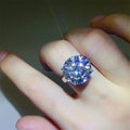 Fashion Moissanite PT950 Platinum 20 Carat Luxury Four - Claw Ring for Women, noble and gorgeous jewelry - Visuel 6 | SAMAG