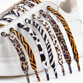 Classic Animal Pattern Shoelaces Flat AF1/AJ Sneakers Shoe Laces Tiger/Snake/Leopard Print Shoelace for 120/140/160CM Shoestring