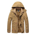 Men's Casual Winter Thick Warm Parkas Windproof Overcoats Male Military Wool Liner Hooded Down Jackets Outdoors Long Coats