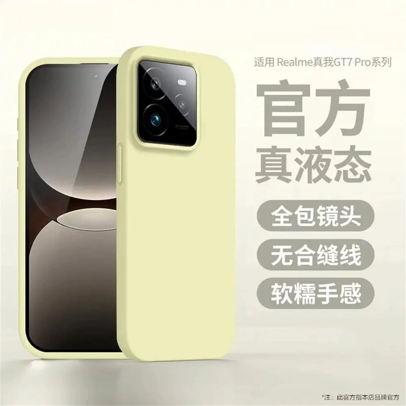 For Realme Gt 7t Gt7 Pro Case New Simple Liquid Silicone Skin-friendly Cover For Realme Gt7 Ultra-thin Heat Dissipation Funda