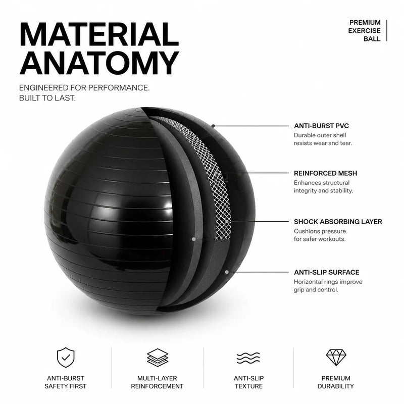 65cm yoga Ball Rehabilitation Basic Fitness equipment Explosion-Proof Protective Gear Fitness equipment Fitness equipment