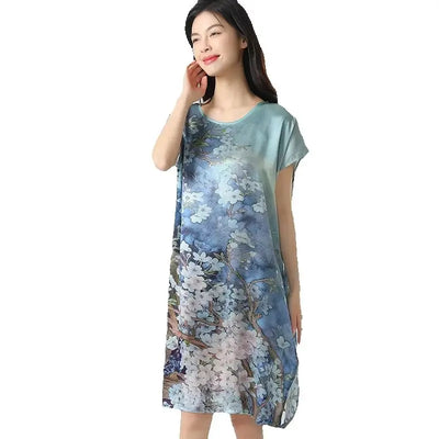 19MM 100% Mulberry Silk Dress Pajamas Sleeping Home | SAMAG