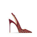 Thin Heel Pointed 2025 New High Heels Women's Red Fabric Versatile