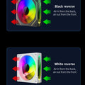 Teucer Infinite Mirror 120mm 5V 3Pin ARGB PC Case FAN 12V 4Pin PWM 800-2000RPM 12cm Chassis CPU Water Cooling Ventilator