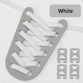 Elastic Shoelaces Without Ties Flat Shoe Laces for Sneakers Metal Buckle Lock Lazy Shoelace Mesh Precision Weaving Shoestrings