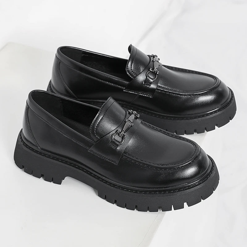 Hot-selling Men's Leather Loafers Slip on Flats Anti-slip Daily Moccasins Travel Business Casual Shoes Handmade Driving Shoes