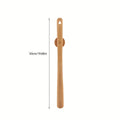 1pc 50cm Wooden Magnetic Beech Shoe Horn Long-handled Shoe Wearing Tool for Home Use with Drill-free Magnetic Base Shoe Horn