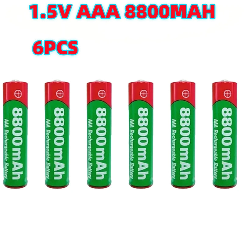 NEW 8800mAh Rechargeable Battery AAA  Alkalinity Battery 1.5 V AAA Battery for Clocks Mice Computers Toys So on