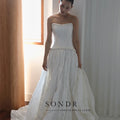 Sondr Customized Elegant Taffeta Pleats Korean Wedding - View 2 | SAMAG