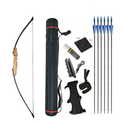 30/40lbs Archery Recurve Bow Arrow Set Straight Quiver | SAMAG