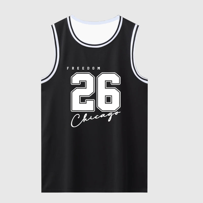SEASONMARK 2026 Men's Summer Vintage Breathable Quick-Drying Sleeveless Vest round Neck Sports T-Shirt for Basketball